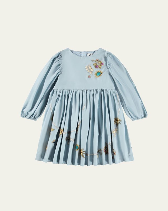 Girl's Cilja Long-Sleeve Dress, Size 2